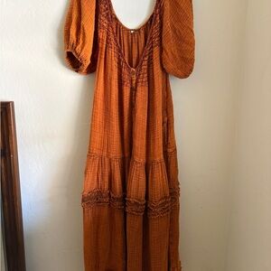 Rust Free People Maxi Dress